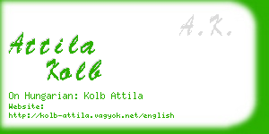 attila kolb business card
